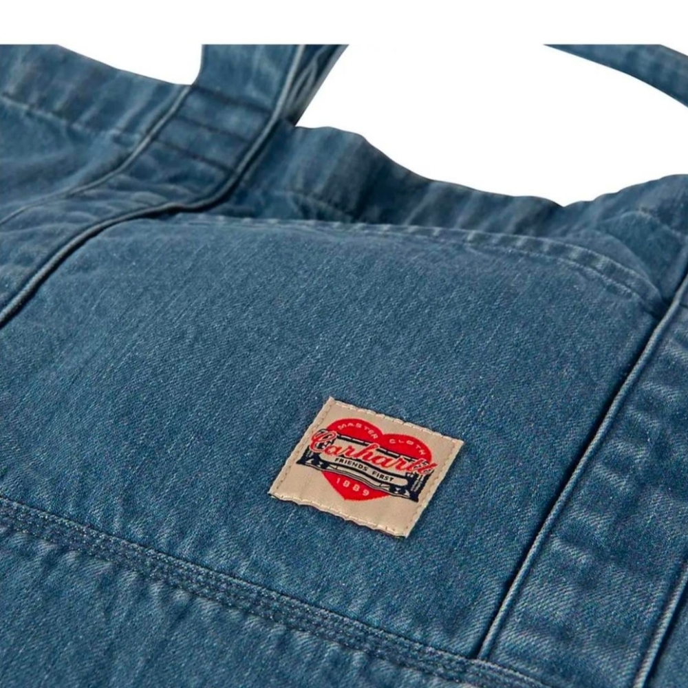 NWT Carhartt 8L Blue Denim Tote Bag - Picture 3 of 6